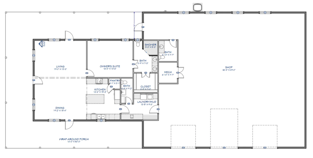 simple barndominium floor plans